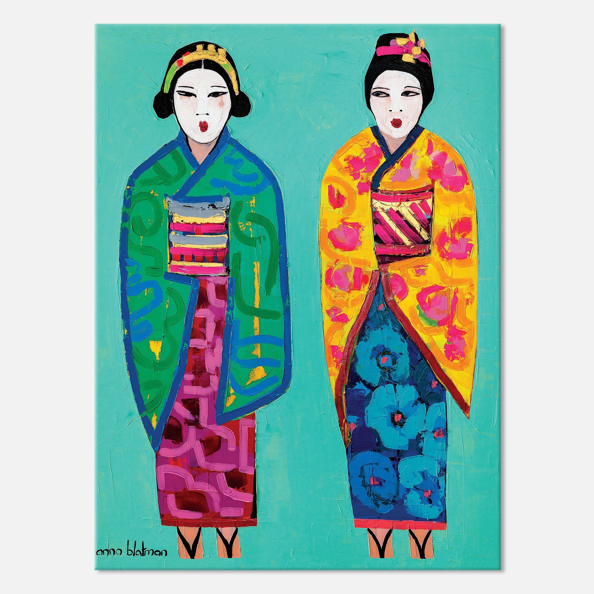 Chyka and Mio - Gallery Wrapped Canvas