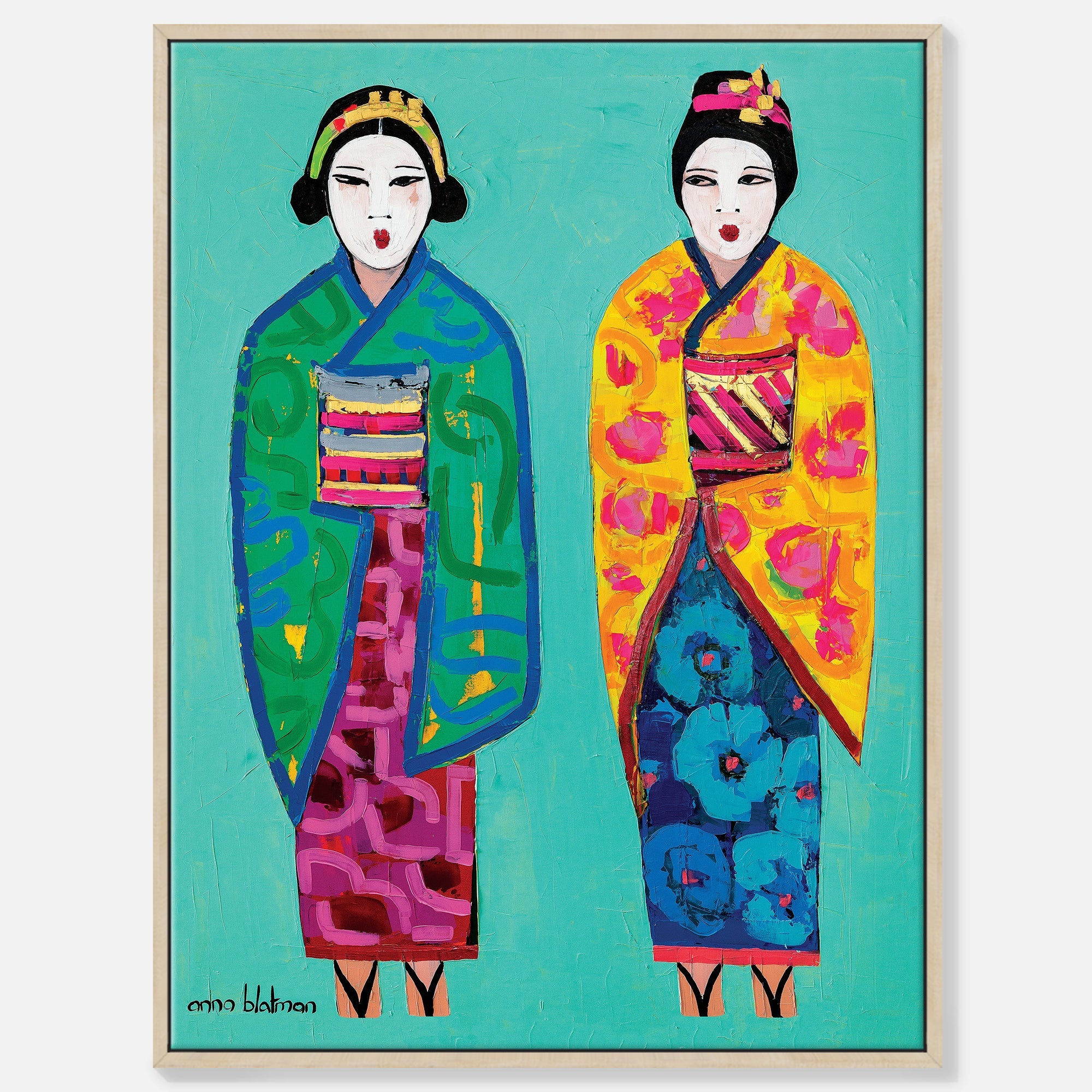 Chyka and Mio - Gallery Wrapped Canvas