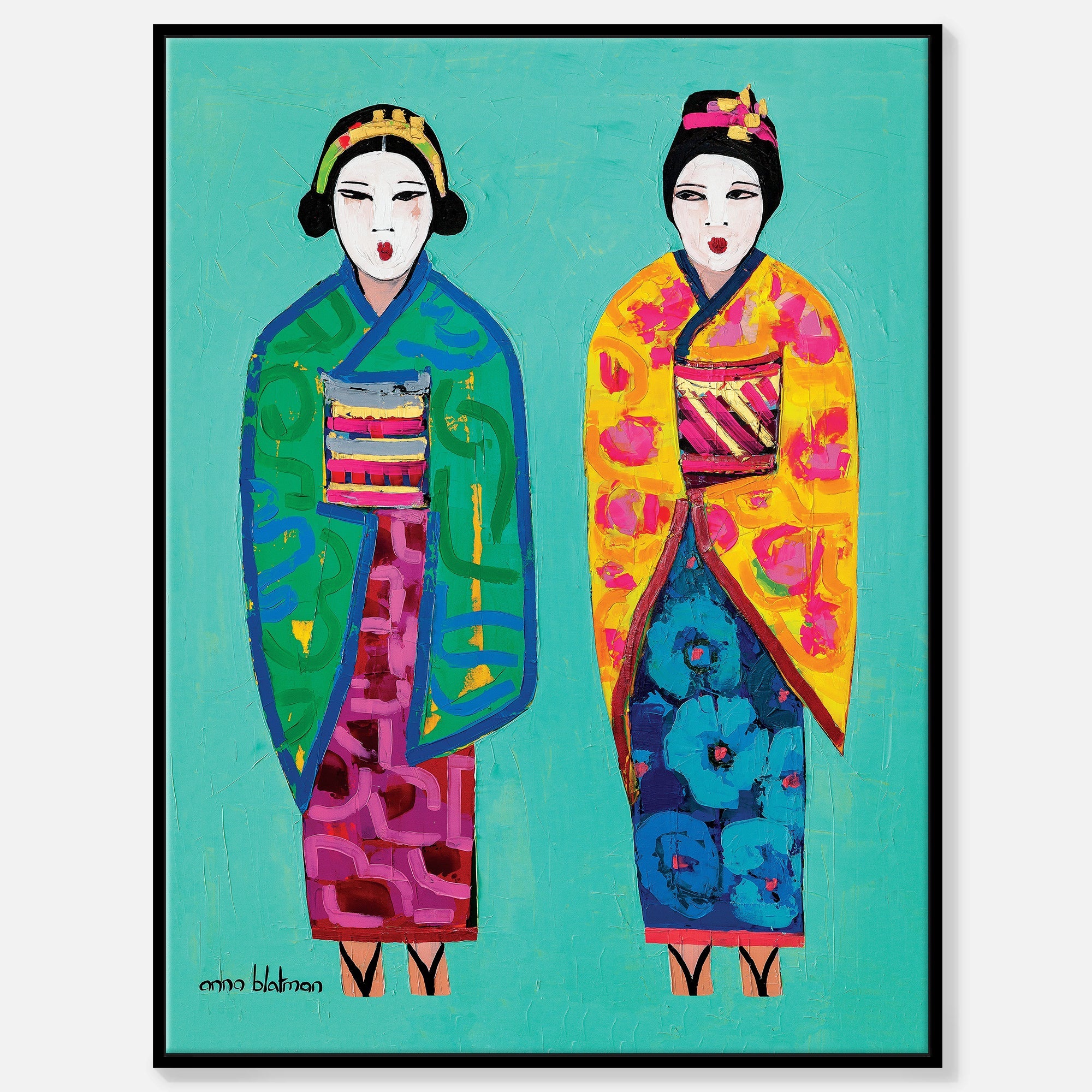 Chyka and Mio - Gallery Wrapped Canvas