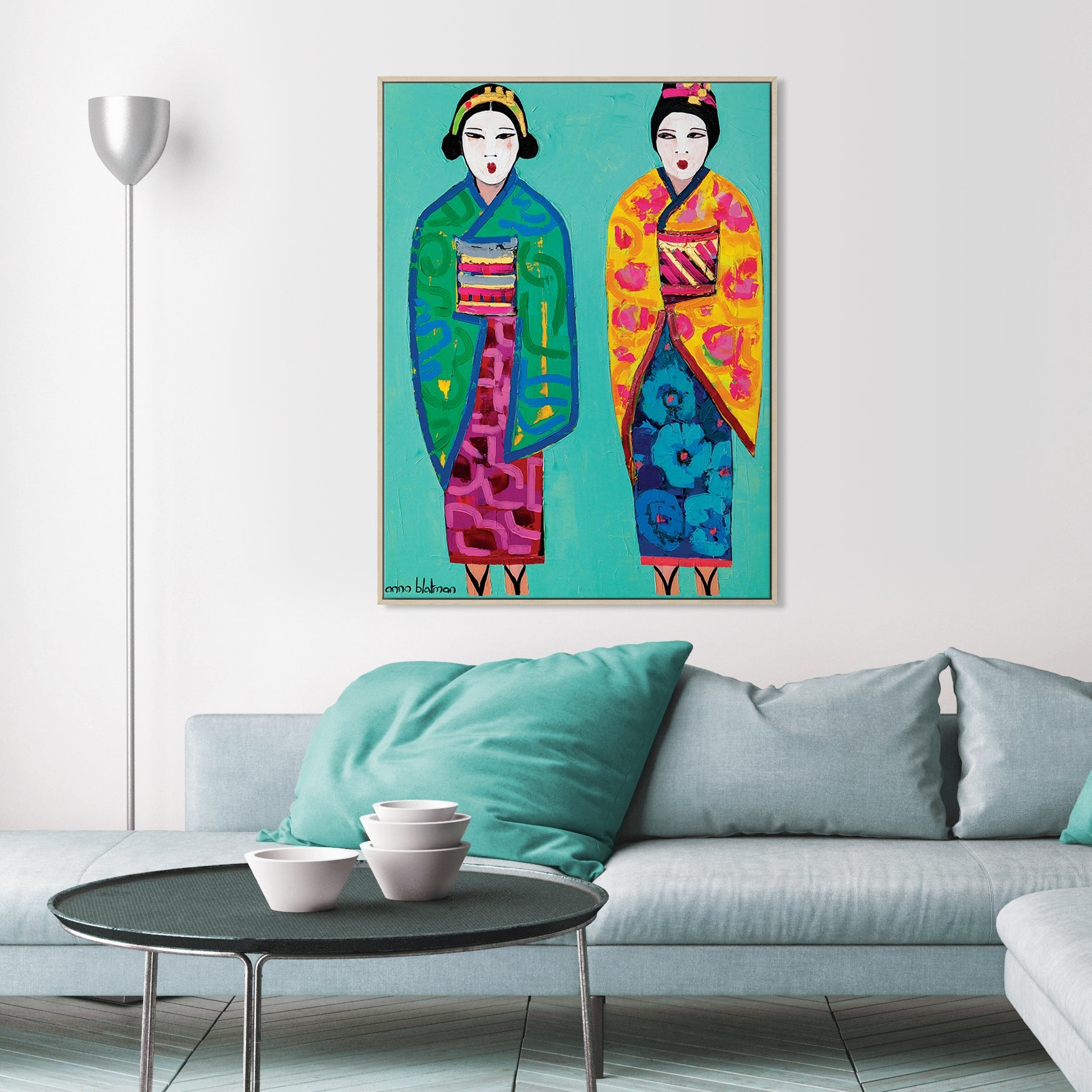 Chyka and Mio - Gallery Wrapped Canvas