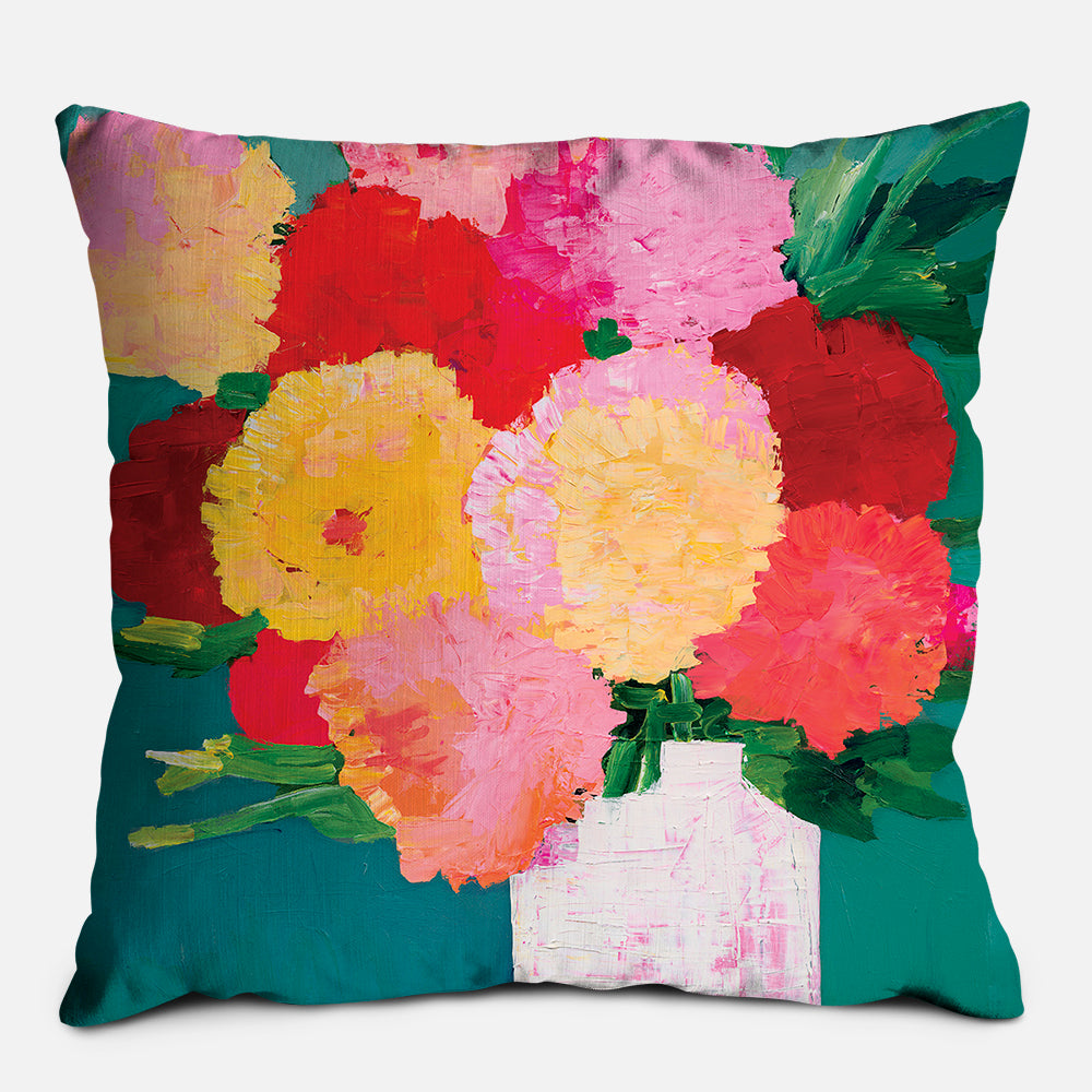 Red shops floral outdoor pillows