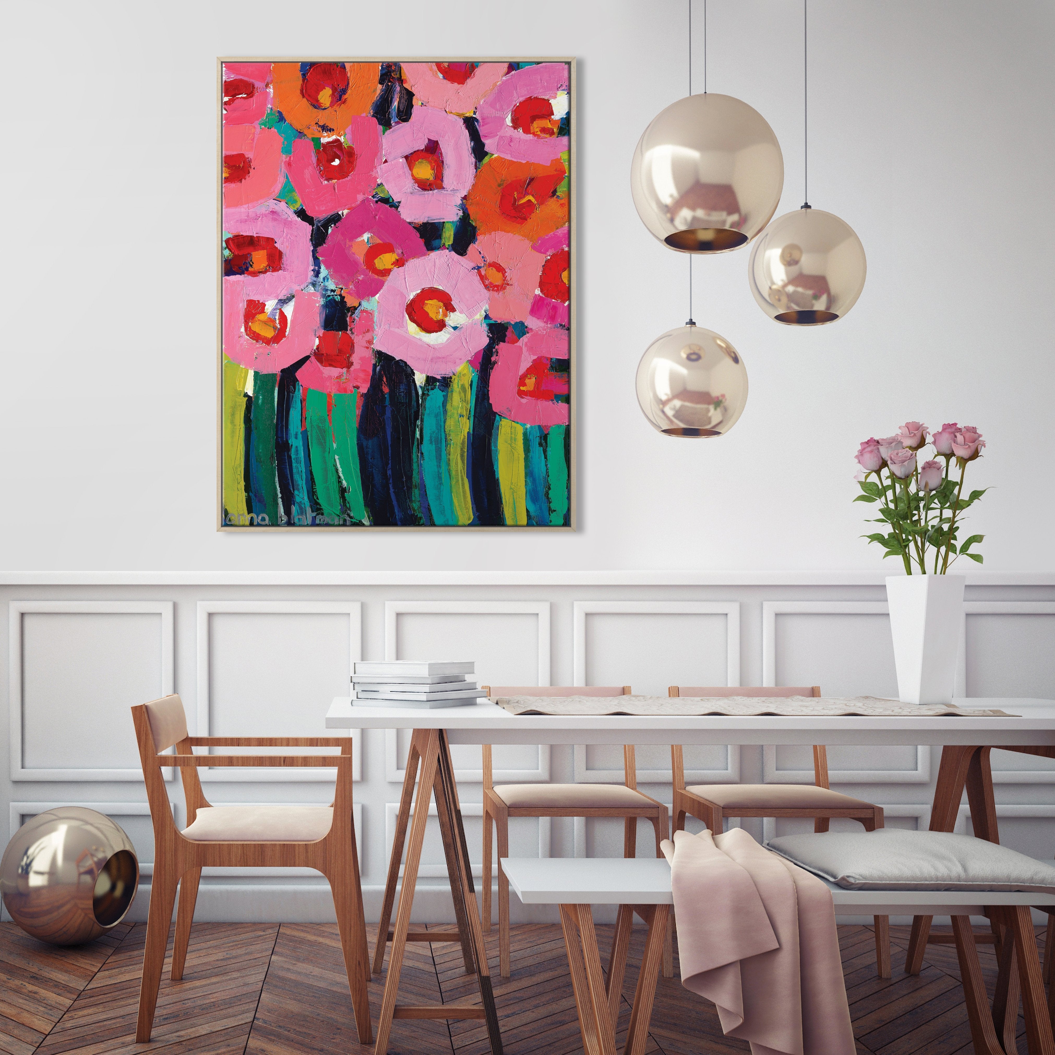 Pink Poppies - Gallery Wrapped Canvas