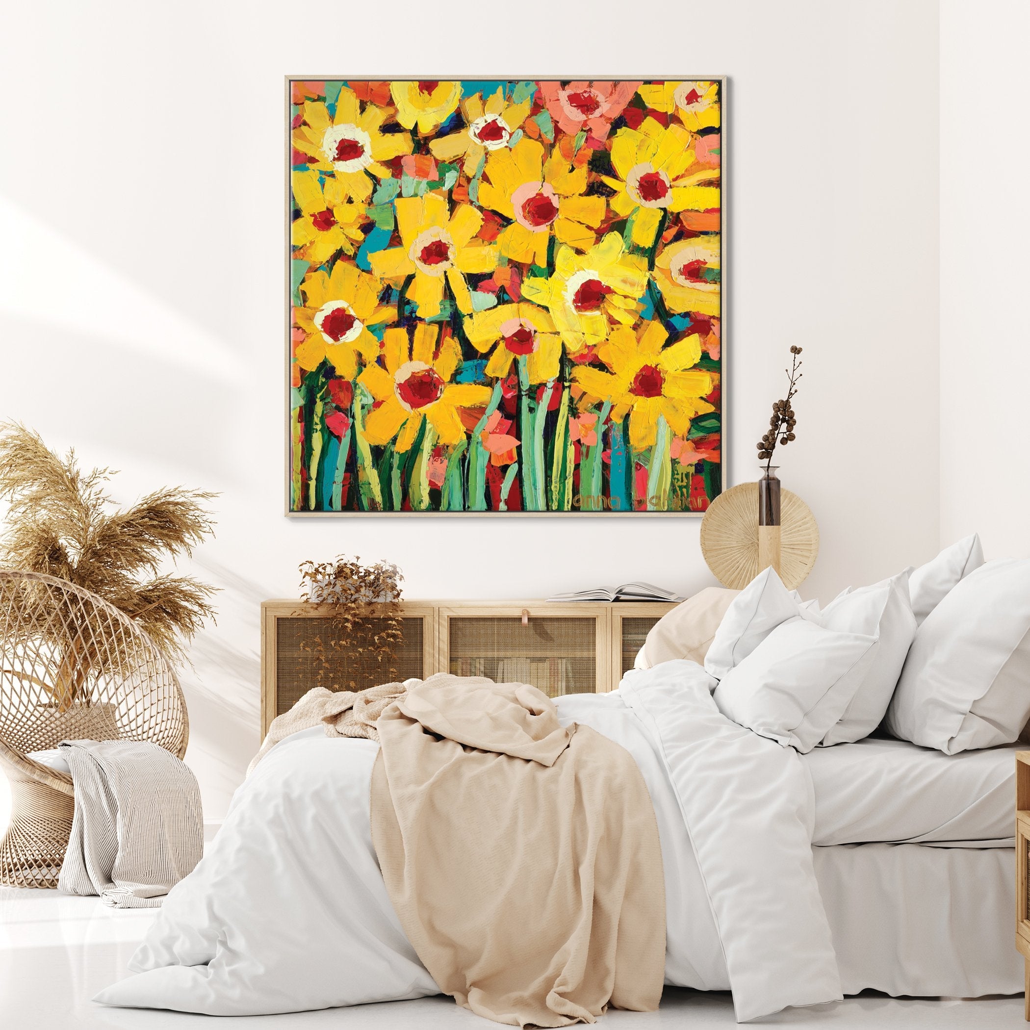 Jayas Daisies - Gallery Wrapped Canvas